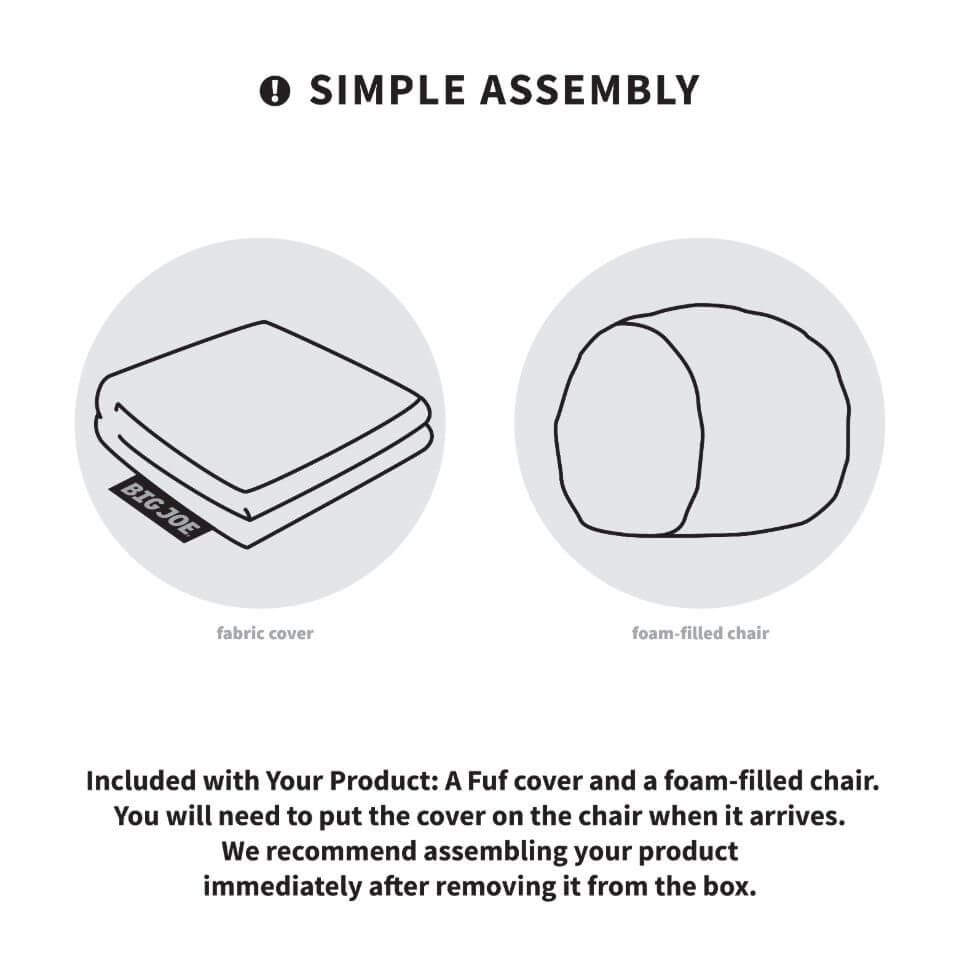 Fuf® 4Ft Foam Bean Bag - Image 22